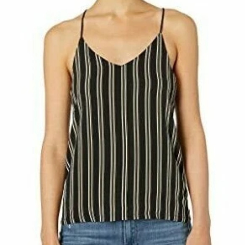 NWT BISHOP + YOUNG Stripe Tank Top Cami Sleeveless Lined Top Size Small